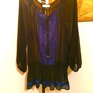 Peasant Boho embroidered tunic/blouse